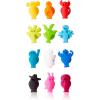 imageVacu Vin Glass Markers Party People Set  12 Unique Colorful Drink Identifiers  SuctionBased Wine Glass Charms for Parties and Events  Fun ampamp Reusable Drink Markers