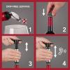 imageVacu Vin Wine Saver Stainless Steel Gift Box  Includes 1 Vacuum Pump ampamp 2 Stoppers  Preserve Wine Freshness  Elegant Wine Accessory Set2 Stoppers  2 Server