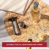 imageVacu Vin Wine Saver Stainless Steel Gift Box  Includes 1 Vacuum Pump ampamp 2 Stoppers  Preserve Wine Freshness  Elegant Wine Accessory Set2 Stoppers  2 Server