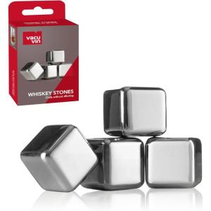 imageVacu Vin Whiskey Stones Set of 4 Stainless Steel