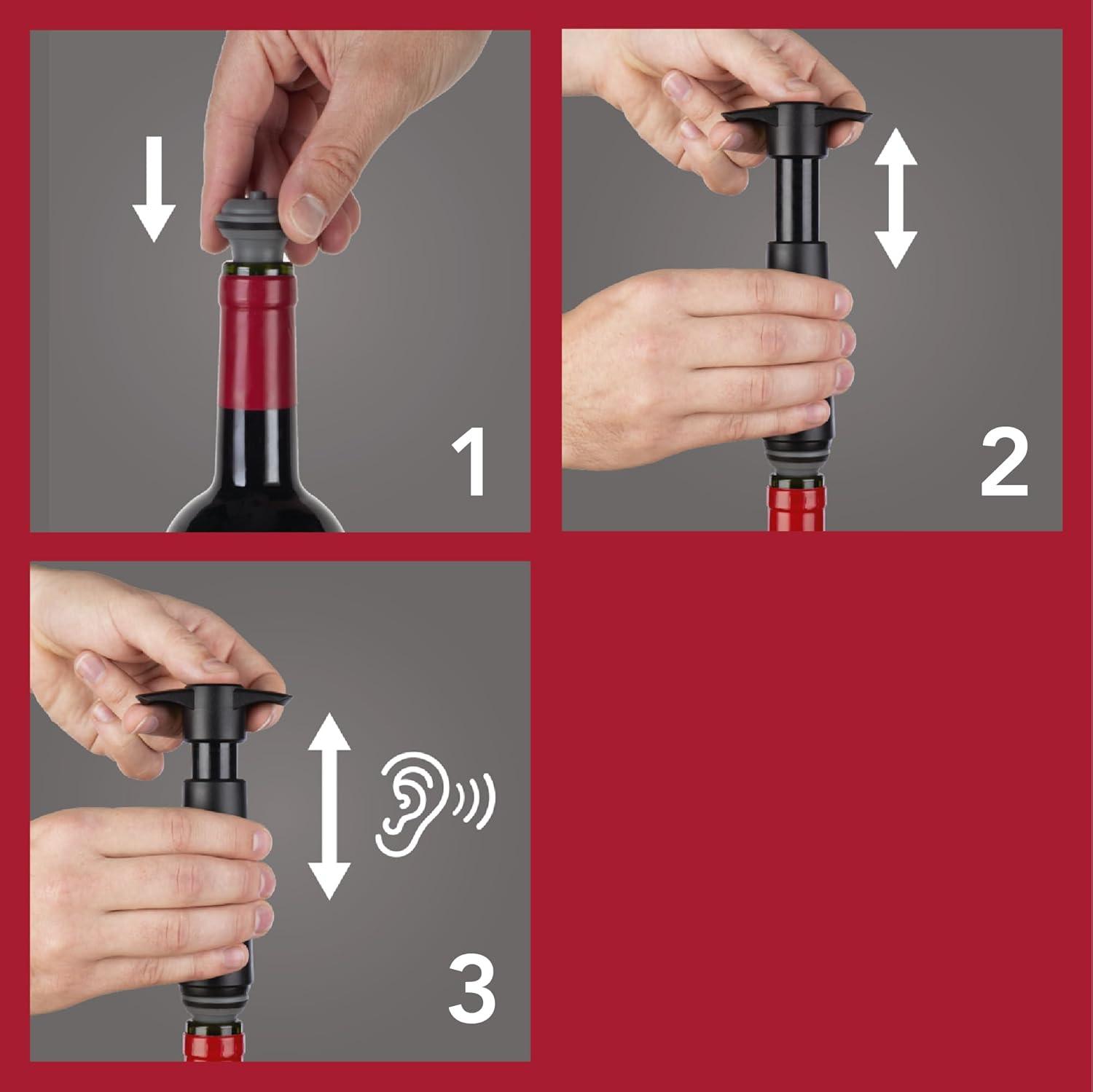 imageVacu Vin 509523 Wine Pump Count Black 1 StopperBlack 1 Stopper