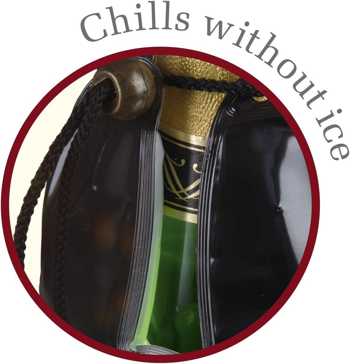 imageVacu Vin Active Cooler Champagne Chiller  Reusable Flexible Wine Bottle Cooler  Champagne Bottle Print  Champagne Cooler Sleeve For Standard Size Bottles  Insulated Champagne Bottle ChillerClassic