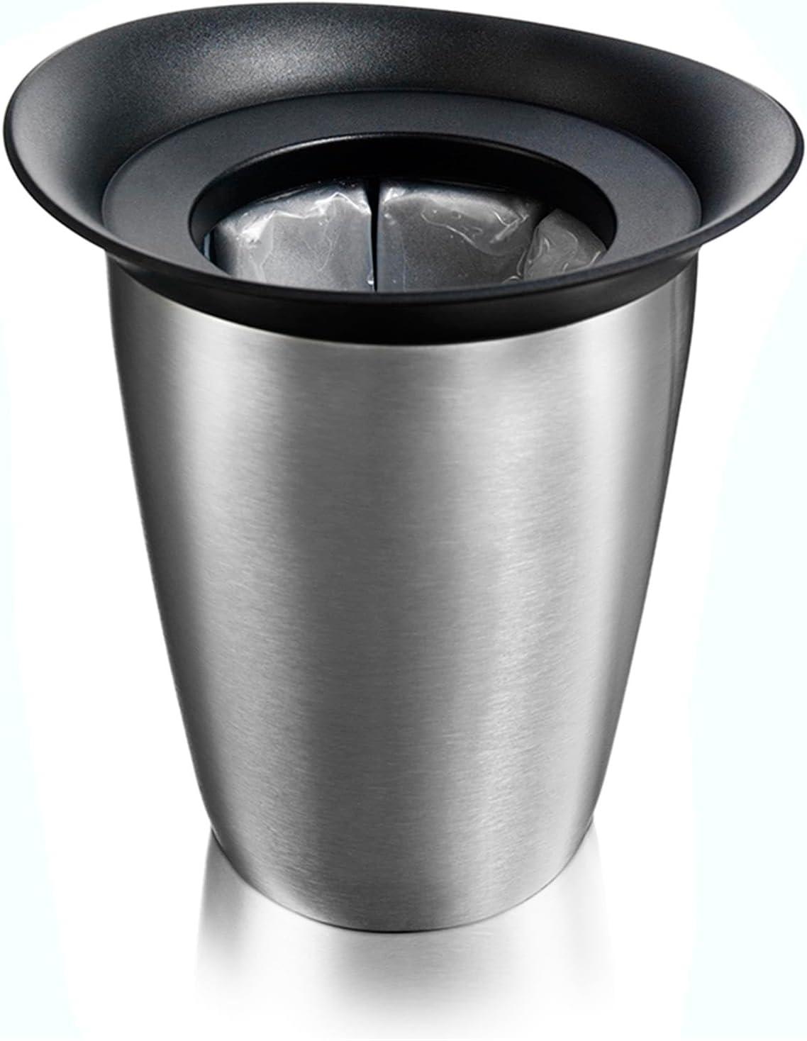 imageVacu Vin Active Cooler Champagne Elegant  Reusable Champagne Bottle Cooler  Stainless Steel  Prosecco Cooler Sleeve For Standard Size Bottles  Insulated Prosecco Bottle Chiller