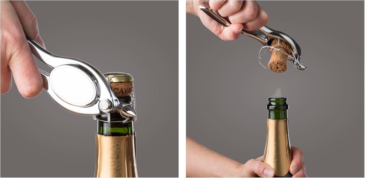imageVacu Vin Champagne Bottle Opener Stainless SteelChampagne Opener Basic