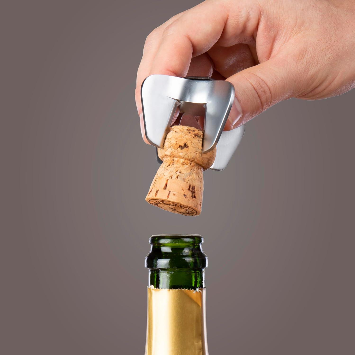 imageVacu Vin Champagne Bottle Opener Stainless SteelChampagne Opener Luxe