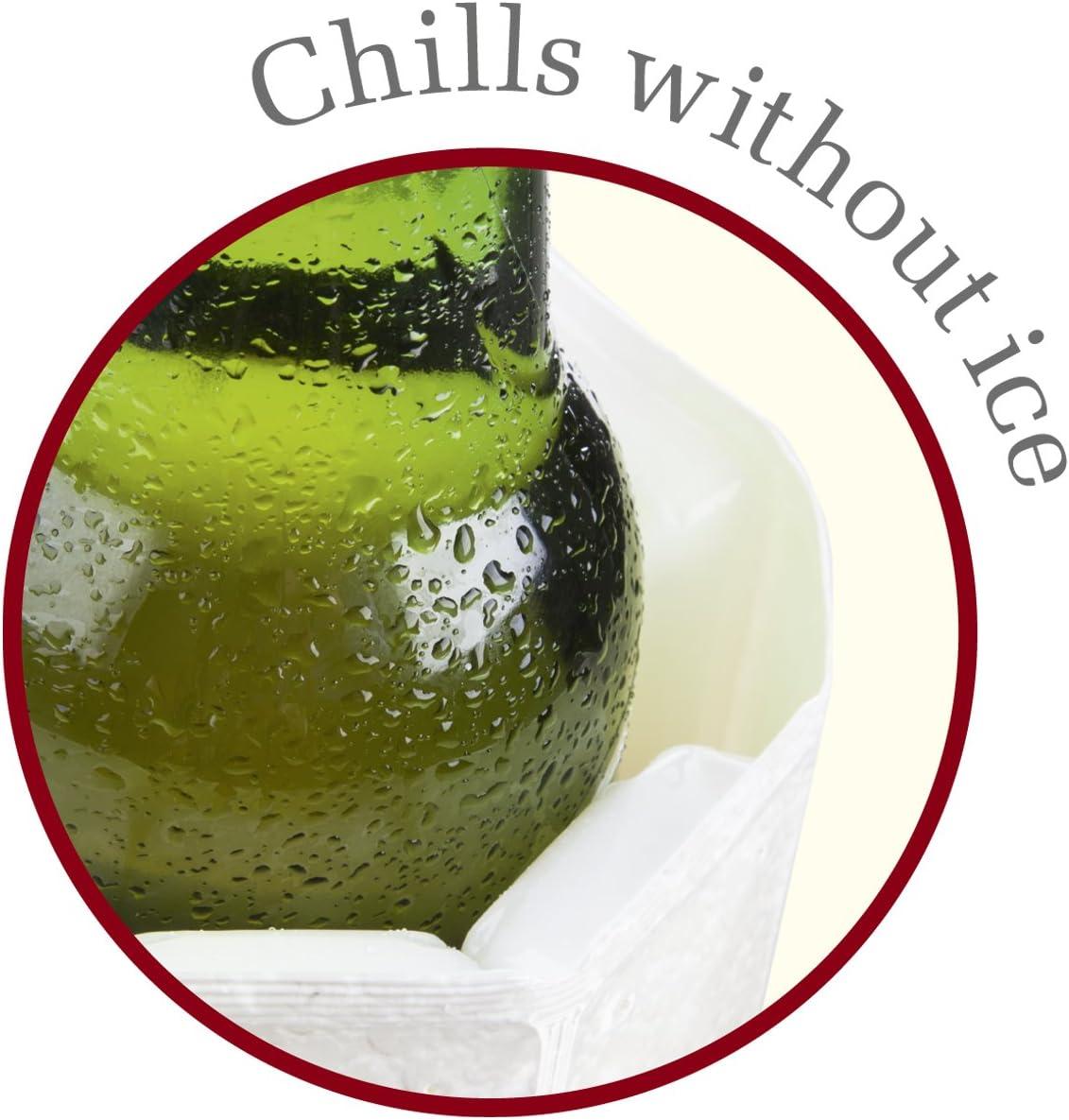 imageVacu Vin Champagne ampamp Wine Cooler Set  Flexible Insulated Chiller For Standard Size Bottles  Keeps Your Drinks Cold Longer  Lightweight ampamp Easy To Use  Premium Design To All Occasions PlatinumClassic