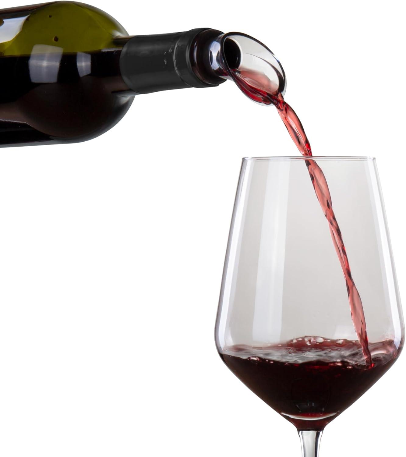 imageVacu Vin Crystal Wine Server Set of 2  Black 55 x 7 x 1 inches
