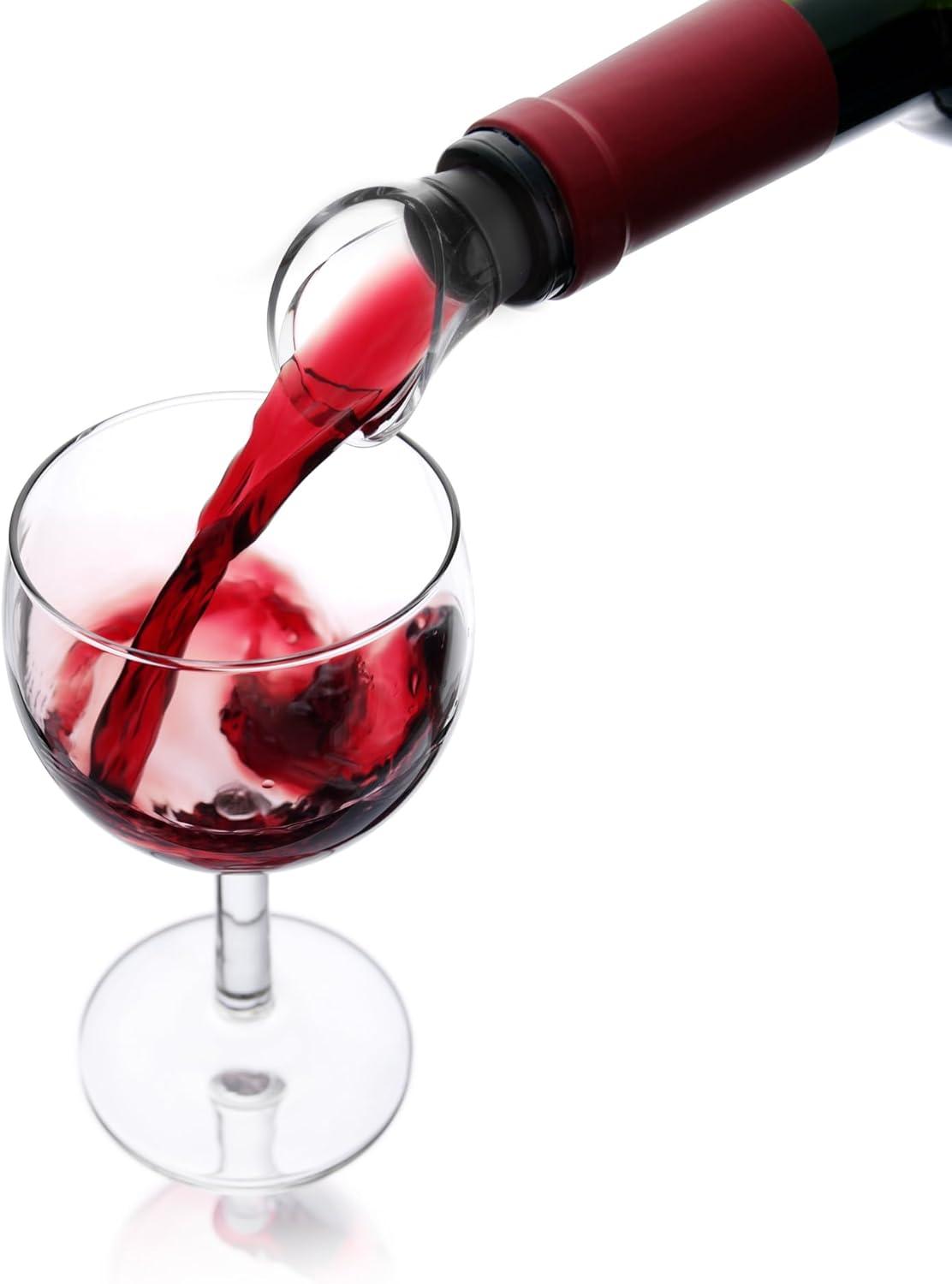 imageVacu Vin Crystal Wine Server Set of 2  Black 55 x 7 x 1 inches