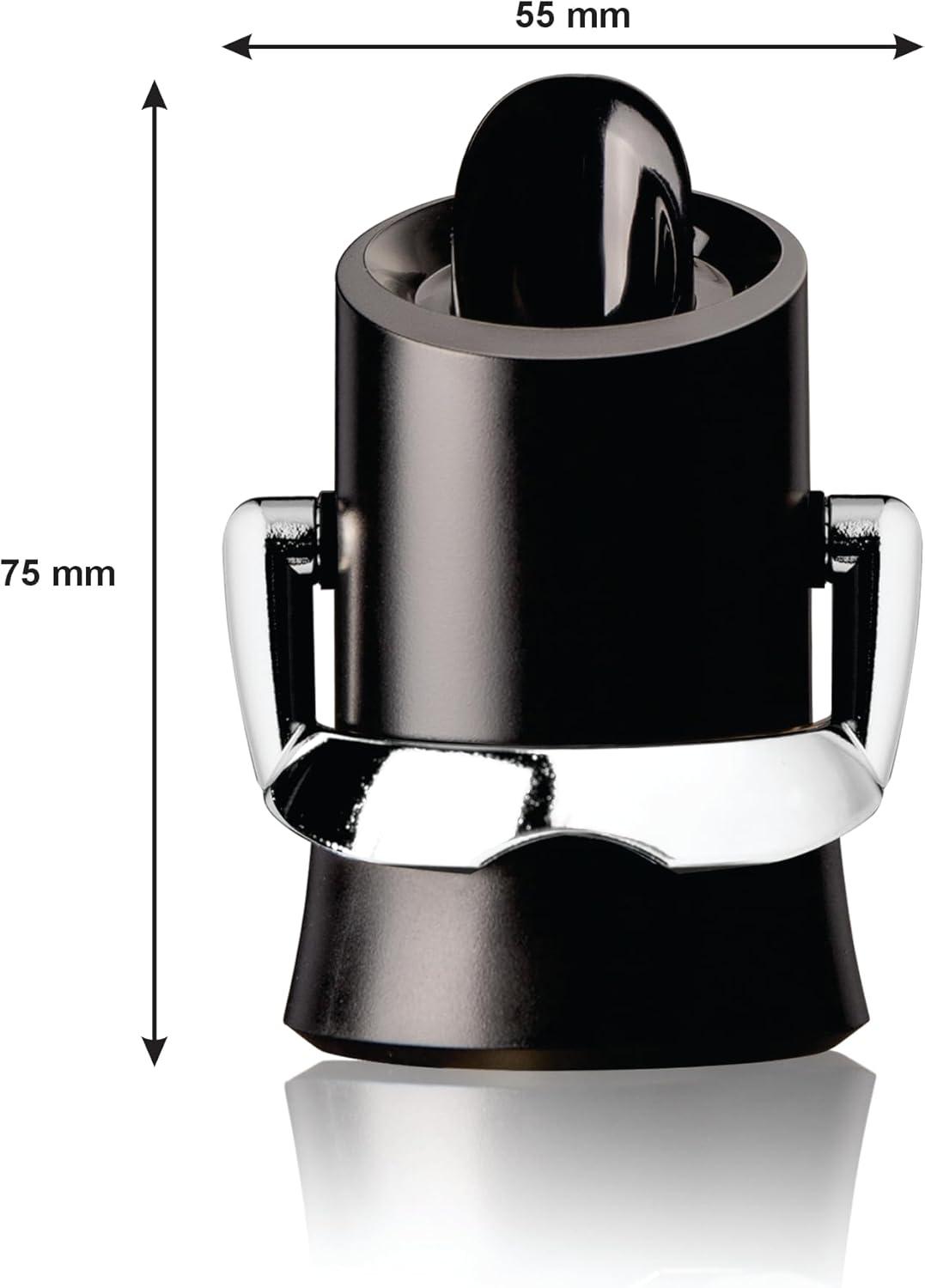 imageVacu Vin Premium Champagne Bottle Stopper ampamp Server  Preserve Bubbles for Up to a Week with Airtight Seal  Easy To Use No Spill ampamp NonDrip Pouring  Kitchen Bar Counter EssentialsBlack