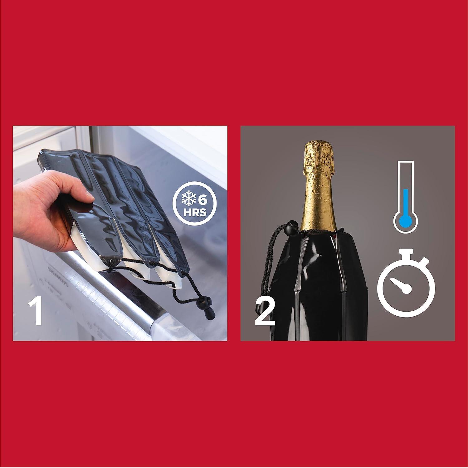 imageVacu Vin Rapid Ice Champagne Cooler  BottleBlack Bottle