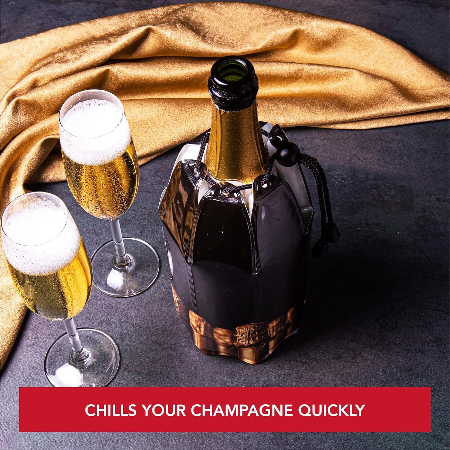 imageVacu Vin Rapid Ice Champagne Cooler  BottleBlack Bottle