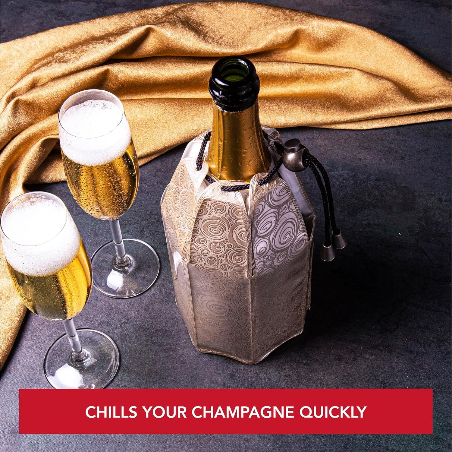 imageVacu Vin Rapid Ice Champagne Cooler  BottlePlatinum Gold