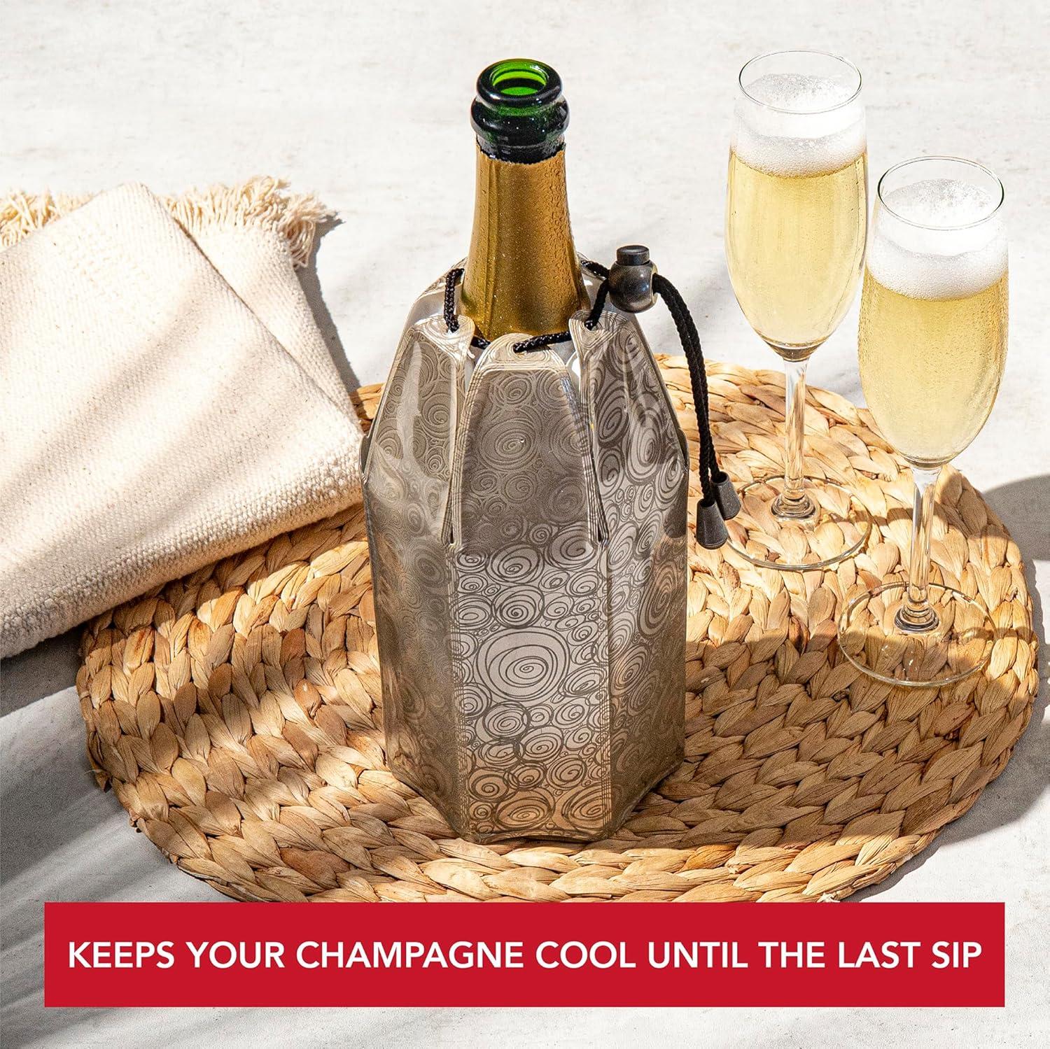 imageVacu Vin Rapid Ice Champagne Cooler  BottlePlatinum Gold