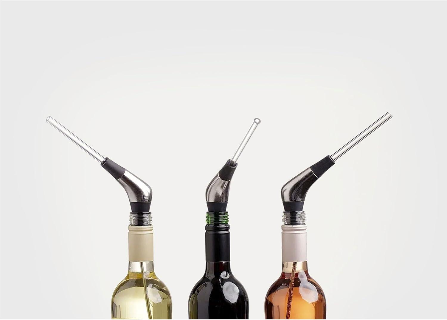 imageVacu Vin Slow Pourer Wine Pourer Plastic Stainless Steel Silver Black S