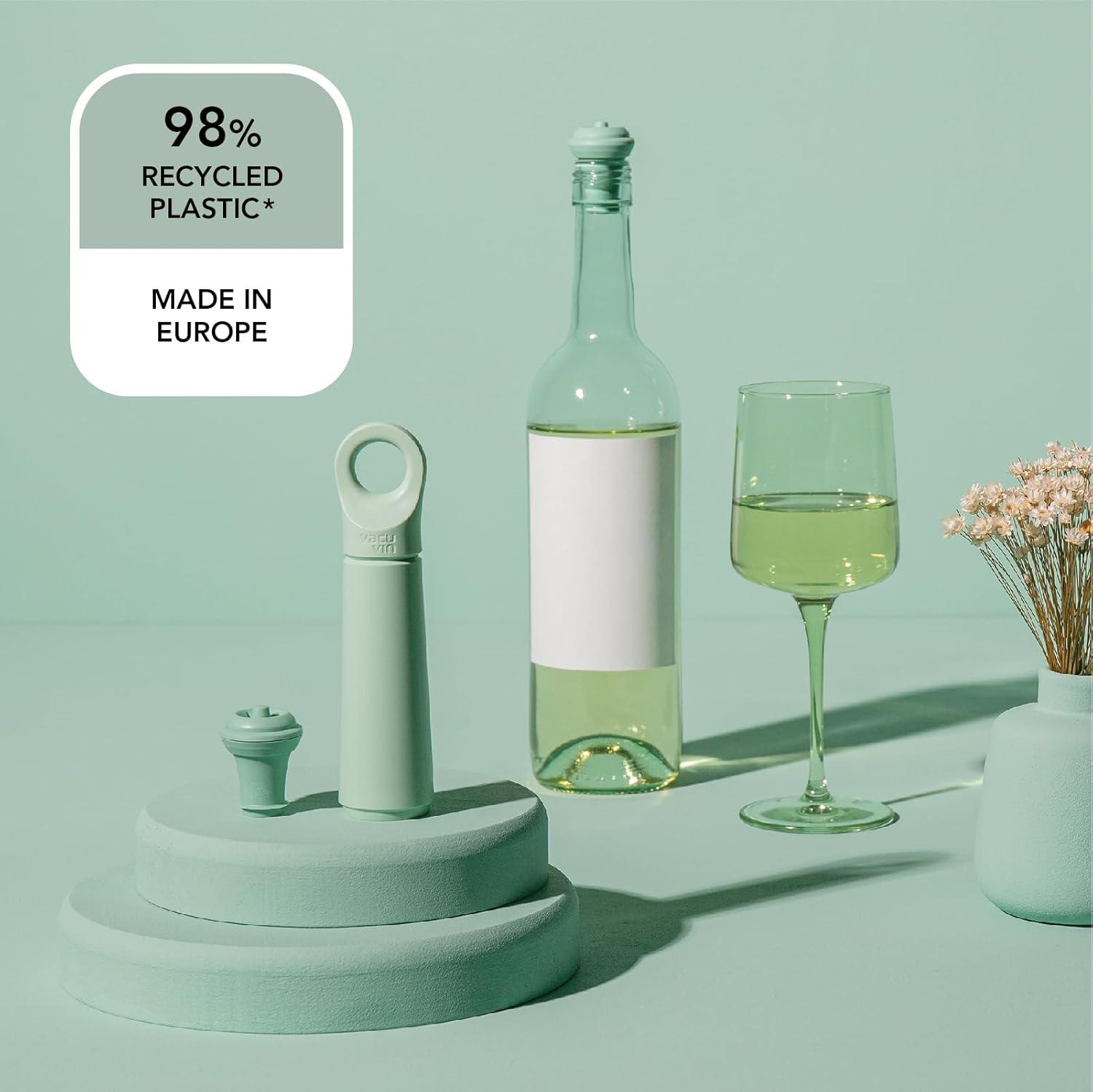 imageVacu Vin Wine Saver Vacuum Stoppers  Airtight Seal for Opened Bottles to Preserve the Freshness Up to 10 Days  Easy to Use Perfect for Every Occasion Set of 4  MulticolorJade