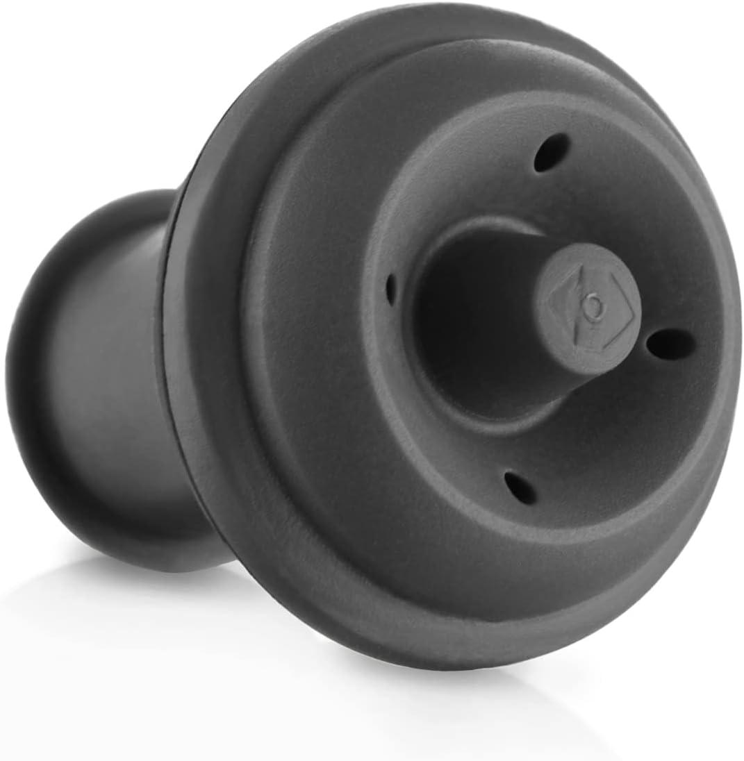 imageVacu Vin Wine Saver Vacuum Stoppers  Set of 2  Gray  Airtight Seal for Opened Bottles to Preserve Freshness Up to 10 Days  Food Grade Rubber  Easy to Use Perfect for Every OccasionGray