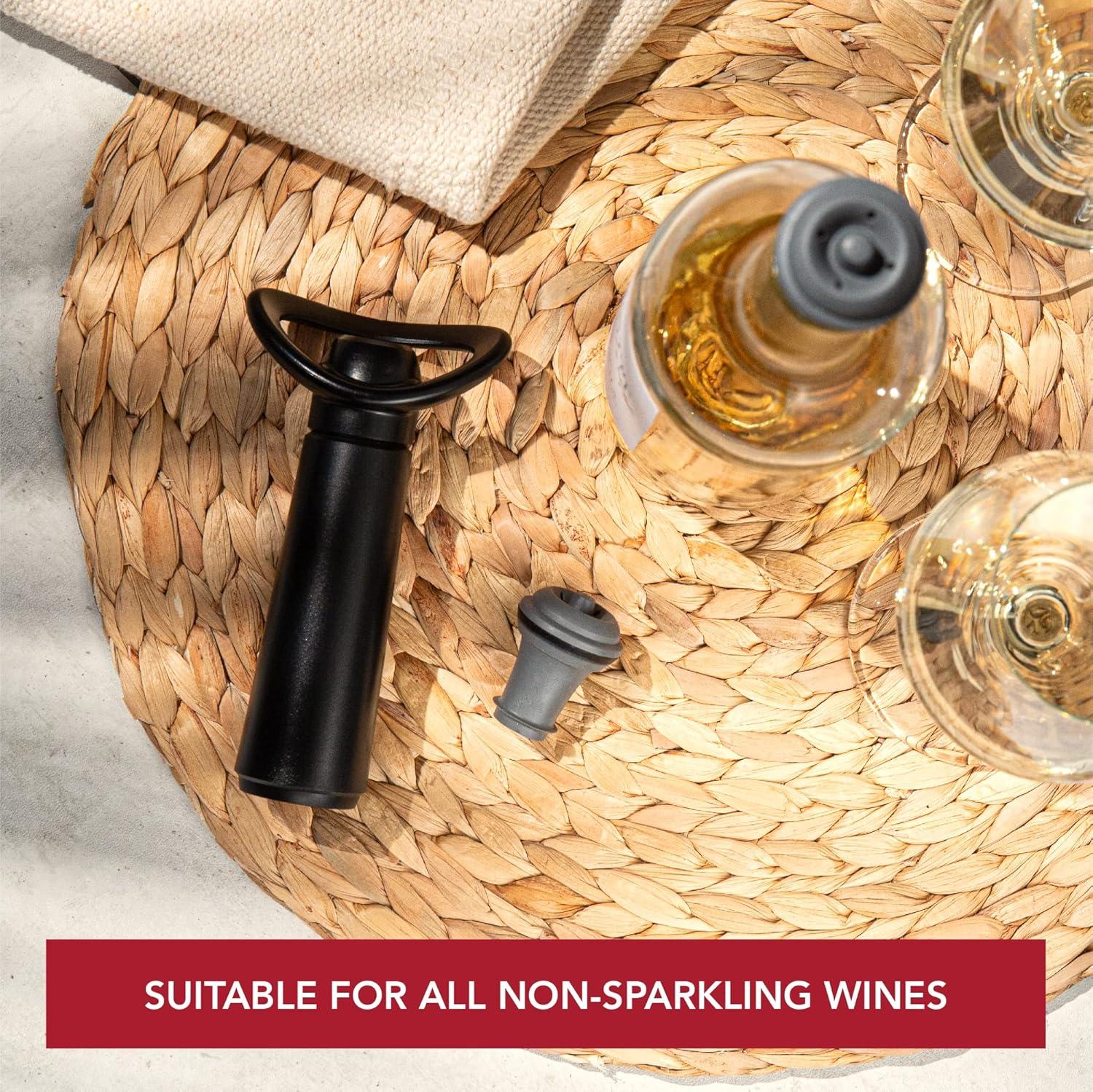 imageVacu Vin Wine Saver Vacuum Stoppers  Set of 3  Multicolor  Airtight Seal to Keep Wine Fresh Up to a Week  Compatible with Vacu Vin Wine Saver Pump  Reusable ampamp Dishwasher Safe4 Stoppers