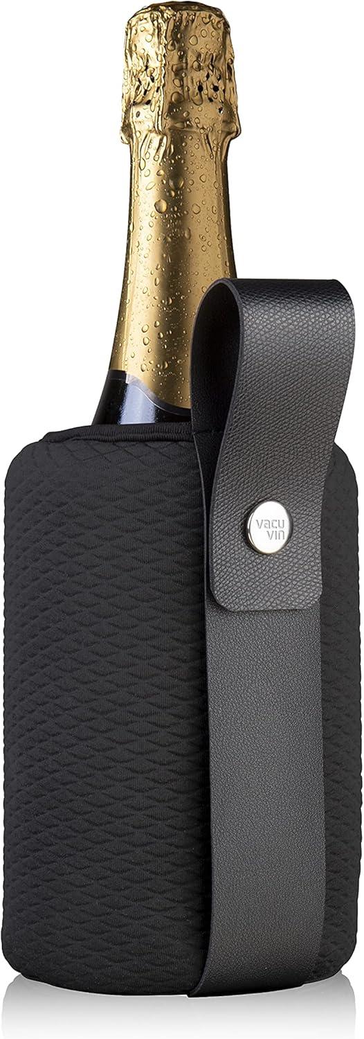 imageVacu Vin Wine ampamp Champagne Cooler Sleeve  Flexible Rapid Bottle Chiller  Reusable Ice Pack Sleeve  Artico Design  Fits Wine Champagne ampamp Sparkling Bottles  Keeps Drinks Cold OntheGo