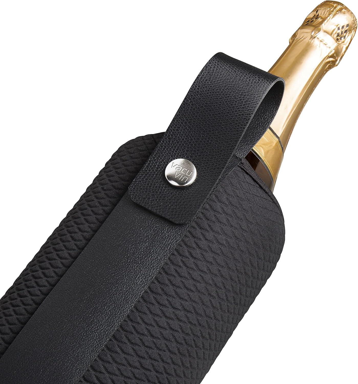 imageVacu Vin Wine ampamp Champagne Cooler Sleeve  Flexible Rapid Bottle Chiller  Reusable Ice Pack Sleeve  Artico Design  Fits Wine Champagne ampamp Sparkling Bottles  Keeps Drinks Cold OntheGo