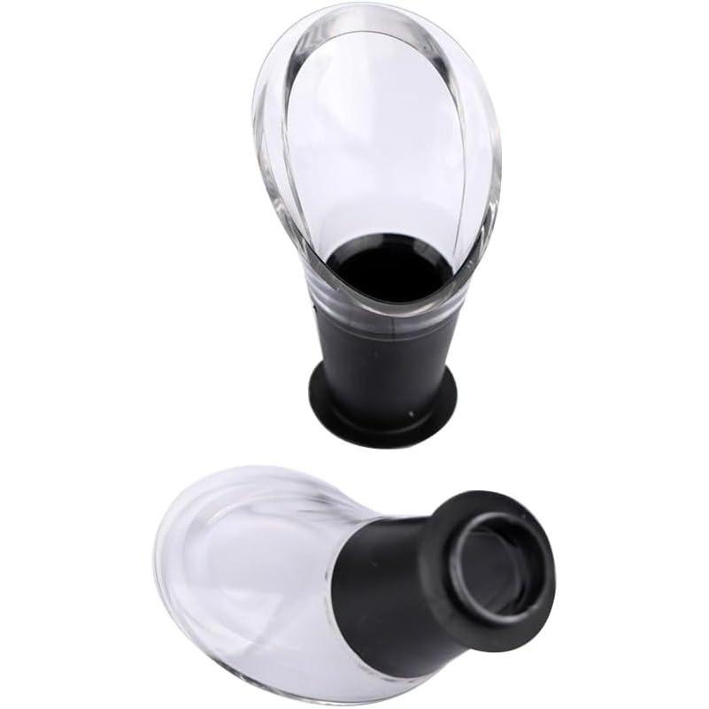 imageVacuVin JHook Crystal Black Wine Server Set of 4