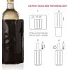 imageVacu Vin Active Cooler Wine Chiller  Reusable Flexible Wine Bottle Cooler  Black  Wine Cooler Sleeve For Standard Size Bottles  Insulated Wine Bottle Chiller to Keep Wine Cold and RefreshingBlack