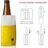 imageVacu Vin Beer Cooler Sleeve  Flexible Bottle Chiller  Active Cooling Reusable Ice Sleeve  Fits Standard Beer Bottles  Portable Drink Cooler for BBQ Travel ampamp Outdoor EventsYellow