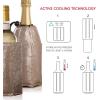 imageVacu Vin Champagne ampamp Wine Cooler Set  Flexible Insulated Chiller For Standard Size Bottles  Keeps Your Drinks Cold Longer  Lightweight ampamp Easy To Use  Premium Design To All Occasions PlatinumPlatinum