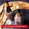 imageVacu Vin Champagne ampamp Wine Cooler Set  Flexible Insulated Chiller For Standard Size Bottles  Keeps Your Drinks Cold Longer  Lightweight ampamp Easy To Use  Premium Design To All Occasions PlatinumPlatinum