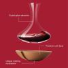 imageVacu Vin Swirling Wine Decanter  Rotating Wine Aerator Carafe with Swirl Base  Enhances Flavor ampamp Aroma  Elegant Glass Design  750ml Capacity  Unique Wine Accessory for Entertaining