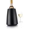 imageVacu Vin Wine Cooler Hexo  Graphite  Modern Active Wine Bottle Chiller with Removable Cooling Sleeve  Geometric Design  Reusable IceFree Cooler  Fits Standard Bottles  Tabletop Wine AccessoryBlack Elegant