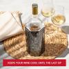 imageVacu Vin Wine Cooler Sleeve  Platinum  Flexible Rapid Wine Bottle Chiller  Reusable Ice Pack Sleeve  Elegant ampamp Portable  Fits 750ml Bottles  Keeps Wine Cold in MinutesRoyal Gold