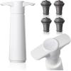imageVacu Vin Wine Saver Vacuum Stoppers  Set of 2  Gray  Airtight Seal for Opened Bottles to Preserve Freshness Up to 10 Days  Food Grade Rubber  Easy to Use Perfect for Every OccasionWhite