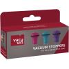 imageVacu Vin Wine Saver Vacuum Stoppers  Set of 3  Multicolor  Airtight Seal to Keep Wine Fresh Up to a Week  Compatible with Vacu Vin Wine Saver Pump  Reusable ampamp Dishwasher Safe6 Stopper Set