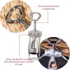imageVacu Vin Winged Corkscrew  Classic TwoArm Wine Opener with BuiltIn Bottle Opener  Easy Cork Removal  Durable Ergonomic Wine Bottle Opener  Ideal for Home Kitchen ampamp Bar UseSilver