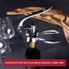 imageVacu Vin Winged Corkscrew  Classic TwoArm Wine Opener with BuiltIn Bottle Opener  Easy Cork Removal  Durable Ergonomic Wine Bottle Opener  Ideal for Home Kitchen ampamp Bar UseBlack