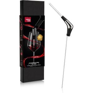 imageVacu Vin Slow Pourer Wine Pourer Plastic Stainless Steel Silver Black S