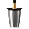 imageVacu Vin Active Cooler Champagne Elegant  Reusable Champagne Bottle Cooler  Stainless Steel  Prosecco Cooler Sleeve For Standard Size Bottles  Insulated Prosecco Bottle Chiller