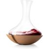 imageVacu Vin Swirling Wine Decanter  Rotating Wine Aerator Carafe with Swirl Base  Enhances Flavor ampamp Aroma  Elegant Glass Design  750ml Capacity  Unique Wine Accessory for Entertaining