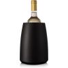 imageVacu Vin Wine Cooler Hexo  Graphite  Modern Active Wine Bottle Chiller with Removable Cooling Sleeve  Geometric Design  Reusable IceFree Cooler  Fits Standard Bottles  Tabletop Wine AccessoryBlack Elegant