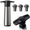 imageVacu Vin Wine Saver Pump with 1 Vacuum Stopper  Stainless Steel Airtight Seal for Preserving Freshness Up to 10 Days  Reusable Leakproof and Easy to Use for Opened BottlesStainless Steel pump  3 Stoppers