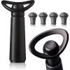 imageVacu Vin Wine Saver Vacuum Stoppers  Set of 3  Multicolor  Airtight Seal to Keep Wine Fresh Up to a Week  Compatible with Vacu Vin Wine Saver Pump  Reusable ampamp Dishwasher Safe4 Stoppers