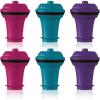 imageVacu Vin Wine Saver Vacuum Stoppers  Set of 3  Multicolor  Airtight Seal to Keep Wine Fresh Up to a Week  Compatible with Vacu Vin Wine Saver Pump  Reusable ampamp Dishwasher Safe6 Stopper Set