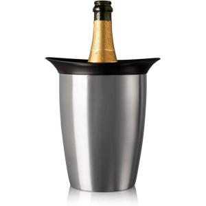 imageVacu Vin Active Cooler Champagne Elegant  Reusable Champagne Bottle Cooler  Stainless Steel  Prosecco Cooler Sleeve For Standard Size Bottles  Insulated Prosecco Bottle Chiller