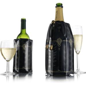 imageVacu Vin Champagne ampamp Wine Cooler Set  Flexible Insulated Chiller For Standard Size Bottles  Keeps Your Drinks Cold Longer  Lightweight ampamp Easy To Use  Premium Design To All Occasions PlatinumClassic