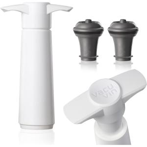 imageVacu Vin Wine Saver Vacuum Stoppers  Set of 2  Gray  Airtight Seal for Opened Bottles to Preserve Freshness Up to 10 Days  Food Grade Rubber  Easy to Use Perfect for Every OccasionWhite