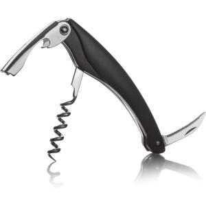 imageVacu Vin Winged Corkscrew  Classic TwoArm Wine Opener with BuiltIn Bottle Opener  Easy Cork Removal  Durable Ergonomic Wine Bottle Opener  Ideal for Home Kitchen ampamp Bar UseStainless Steel