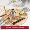 imageVacu Vin Cocktail Set  3Piece Bar in a Box Starter Kit  Includes Muddler Jigger ampamp Recipe Guide  Compact Home Bartending Set for Beginners  Easy Cocktail Making Kit ampamp Gift Idea