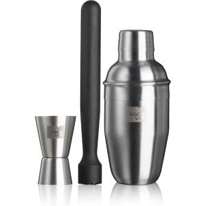 imageVacu Vin Cocktail Set  3Piece Bar in a Box Starter Kit  Includes Muddler Jigger ampamp Recipe Guide  Compact Home Bartending Set for Beginners  Easy Cocktail Making Kit ampamp Gift Idea