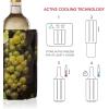 imageVacu Vin Active Cooler Wine Chiller  Reusable Flexible Wine Bottle Cooler  Black  Wine Cooler Sleeve for Standard Size Bottles  Insulated Wine Bottle Chiller to Keep Wine Cold SandGrapes